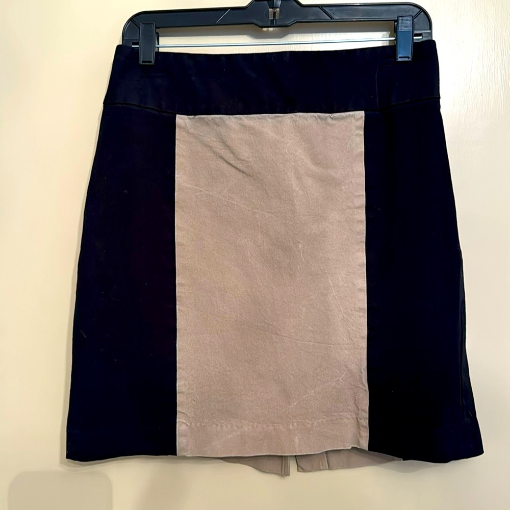 Banana Republic Tan & Black Colorblock Skirt